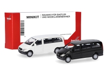 Herpa 014236-002 - H0 - Mercedes-Benz Vito Bus 2002 - weiß/schwarz - Bausatz